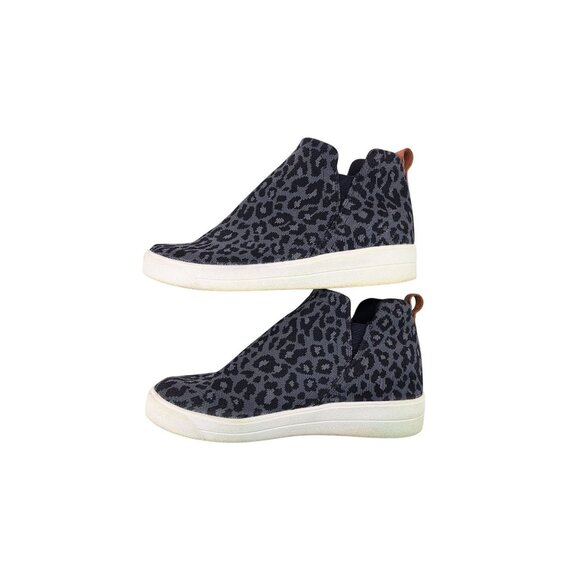 Ryka Vera Slip-On Leopard Print Ankle Sneakers Women Size 9.5 Black Knit Leather - Picture 2 of 12